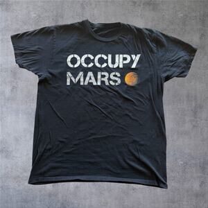 SpaceX Occupy Mars T-Shirt Black Large Official Elon Musk Space Exploration Tee